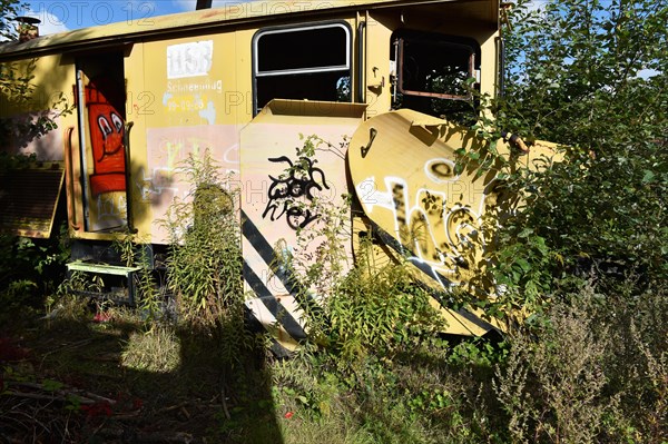 Snow plough of the Harz narrow gauge railway on a siding