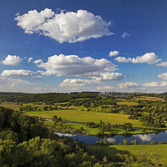 The Ruhr Valley with the Ruhr seen from Blankenstein Castle