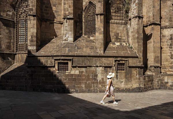 Rear of La Catedral de la Santa Creu in the Barri Gotic district