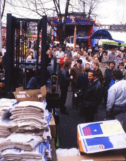 Bonn. DGB demonstration on section 116 on the right to strike on 17. 4. 1986