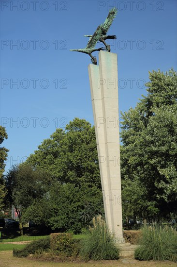 Airmen's Monument with Eagle Figure on Obelisk