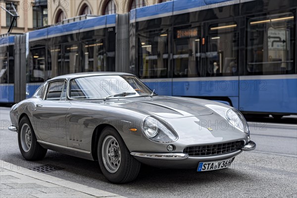 Parked vintage sports car Ferrari 275 GTB4