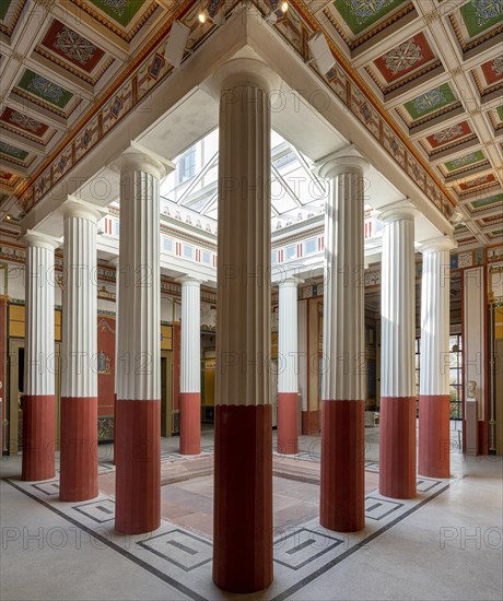 Inner courtyard of the Pompejanum in Aschaffenburg