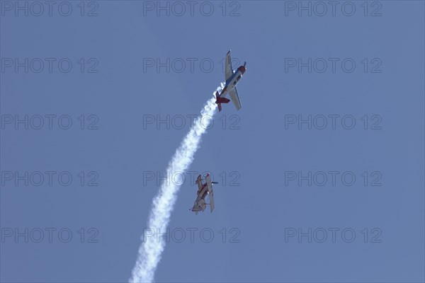 North American T-6 Texan and Biplane