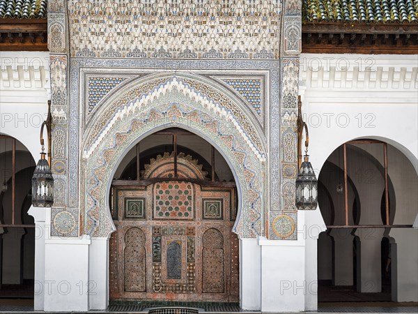 Gate made of wood with carvings