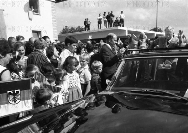 Federal Chancellor Kurt-Georg Kiesinger in 1969 opening the campaign for the 1969 federal election in his constituency of Loerrach