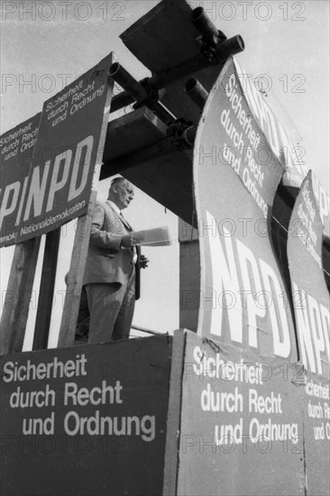 Election campaign appearances in 1969 by the radical right-wing NPD