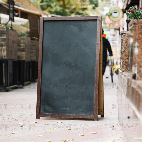 Blackboard near cafe