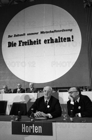 The Business Day of the CDU/CSU in 1969 in Dortmund united politicians and business bosses in the consultation