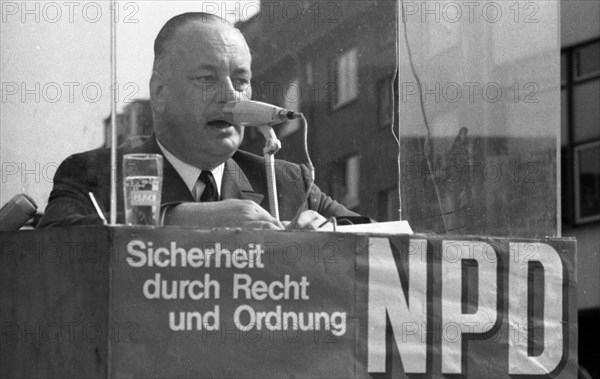 Election campaign appearances in 1969 by the radical right-wing NPD