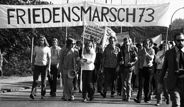 The Peace March '73 of the peace movement on 15. 9. 1973 in Dortmund had