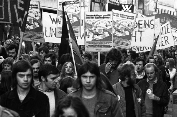 A demonstration initiated by the German Federation of Trade Unions