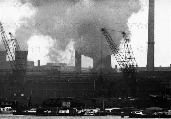 The Hoogovens steelworks in Ijmuiden