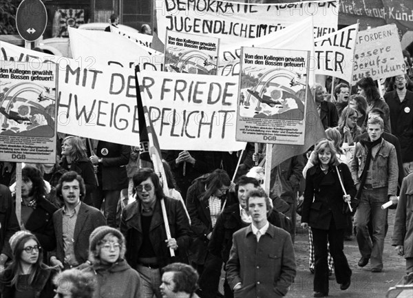 A demonstration initiated by the German Federation of Trade Unions