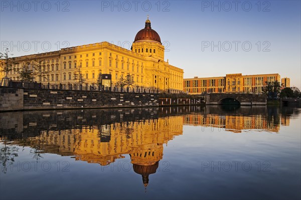 Humboldt Forum with Spree in late evening light