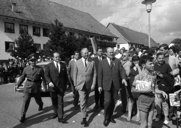 Federal Chancellor Kurt-Georg Kiesinger in 1969 opening the campaign for the 1969 federal election in his constituency of Loerrach