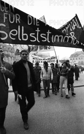 Spanish guest workers and German students demonstrated in Bonn in 1970 against the oppression of the Franco dictatorship