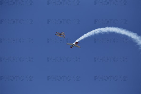 North American T-6 Texan and Biplane