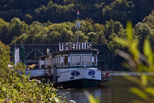 Restaurant ship Thetis on the reservoir on the Ruhr Valley Cycle Path