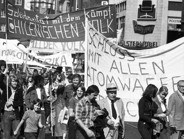 The Peace March '73 of the peace movement on 15. 9. 1973 in Dortmund had