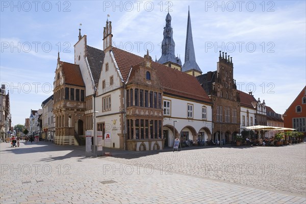 Historic town hall and church of St. Nikolai on the market square