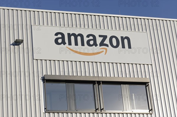 Logo Amazon at Logistics Distribution Centre DNW3 Duesseldorf