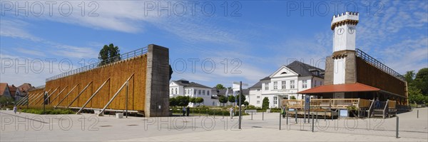 Graduation house and clock tower in the Salinenpark