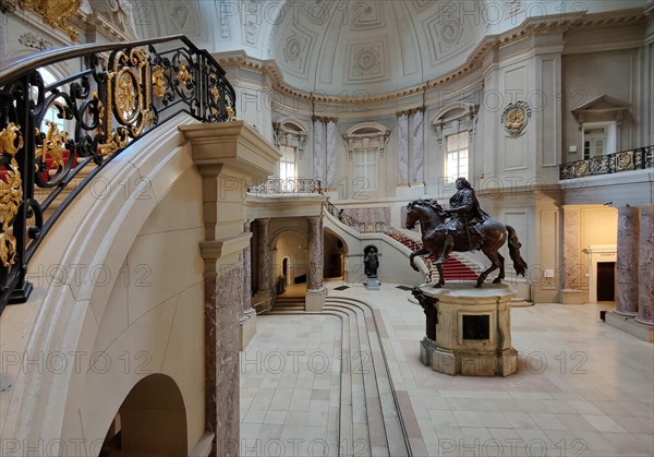 Great Dome Hall with the equestrian statue of the Great Elector