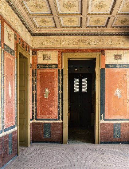 Exhibits and interior design in the Pompejanum in Aschaffenburg