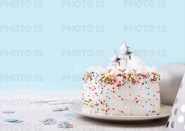 Birthday cake with sprinkles