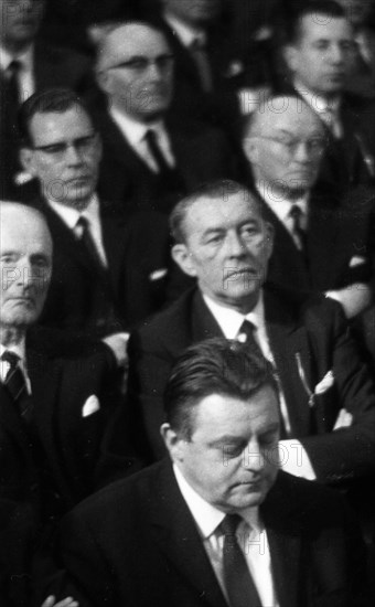 Franz Josef Strauss at a conference with Bundeswehr military personnel in the Ruhr area