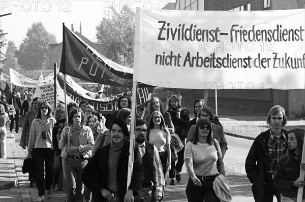 The Peace March '73 of the peace movement on 15. 9. 1973 in Dortmund had