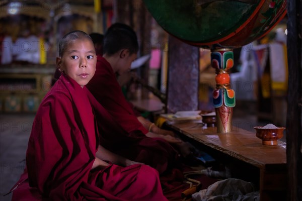 A young monk at Spituk Monastery