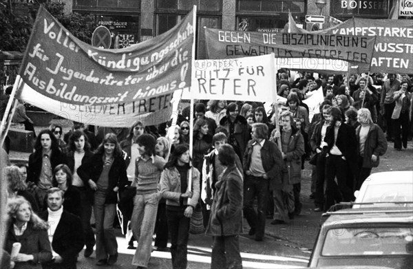 A demonstration initiated by the German Federation of Trade Unions