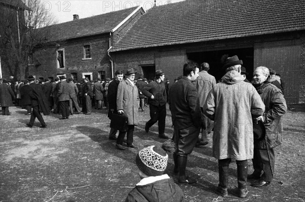 The auction of a farm on 2. 3. 1972 in the Muensterland in Ascheberg with all inventory and livestock