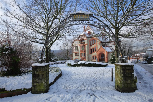 City Hall Villa Bonn built 1860 with archway and inscription