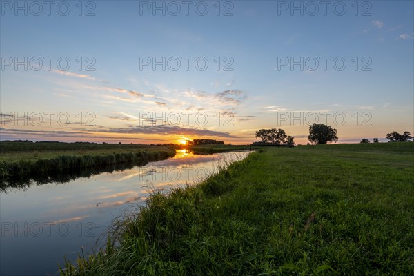 Sunrise in the Westhavelland nature park Park