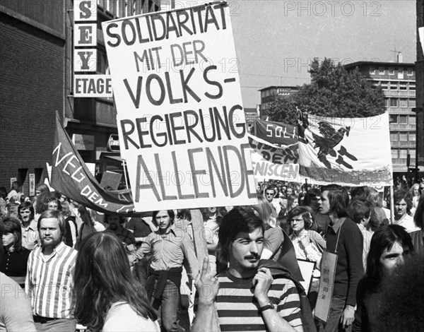 The Peace March '73 of the peace movement on 15. 9. 1973 in Dortmund had