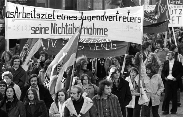 A demonstration initiated by the German Federation of Trade Unions