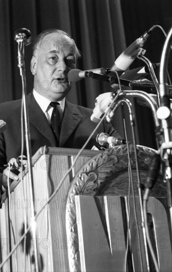 The 4th party congress of the radical right-wing NPD on 13 February 1970 in Wertheim in Baden-Wuerttemberg was accompanied by massive protests by democratic associations and parties. Adolf von Thadden-