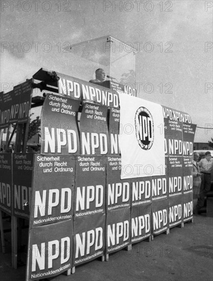 Election campaign appearances in 1969 by the radical right-wing NPD