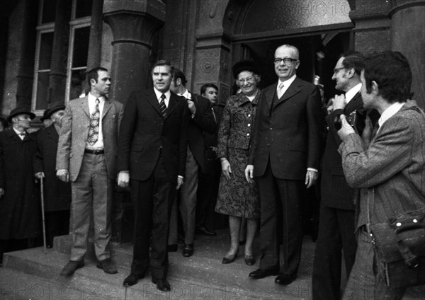 The visit of Federal President Gustav Heinemann and his woman Hilda to Paderborn on 9. 3. 1972 was to the city