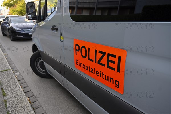 Van with police command lettering