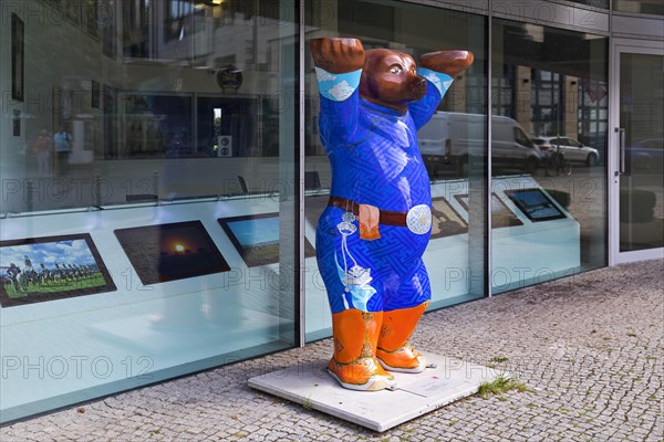 Painted Berlin Bear in front of the Embassy of Mongolia