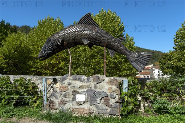 Sculpture of a salmon