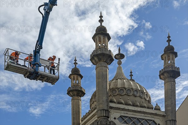 Renovation work in lofty heights