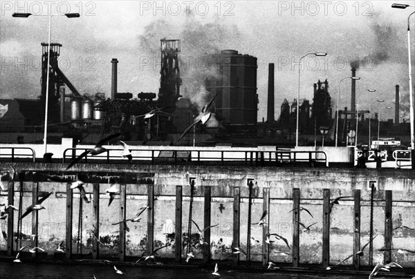 The Hoogovens steelworks in Ijmuiden