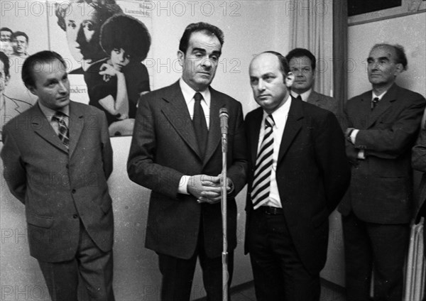 The visit of the head of the French Communist Party Georges Marchais to the German communists of the DKP on 20 October 1973 in Essen. Kurt Bachmann