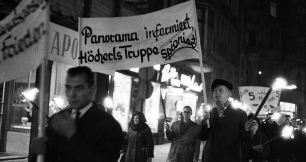 The peace movement demonstrated in Bonn on 16. 6. 1965 against the emergency laws and nuclear weapons