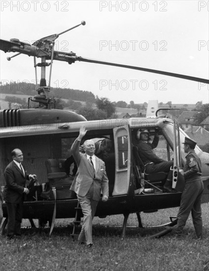 Federal Chancellor Kurt-Georg Kiesinger in 1969 opening the campaign for the 1969 federal election in his constituency of Loerrach